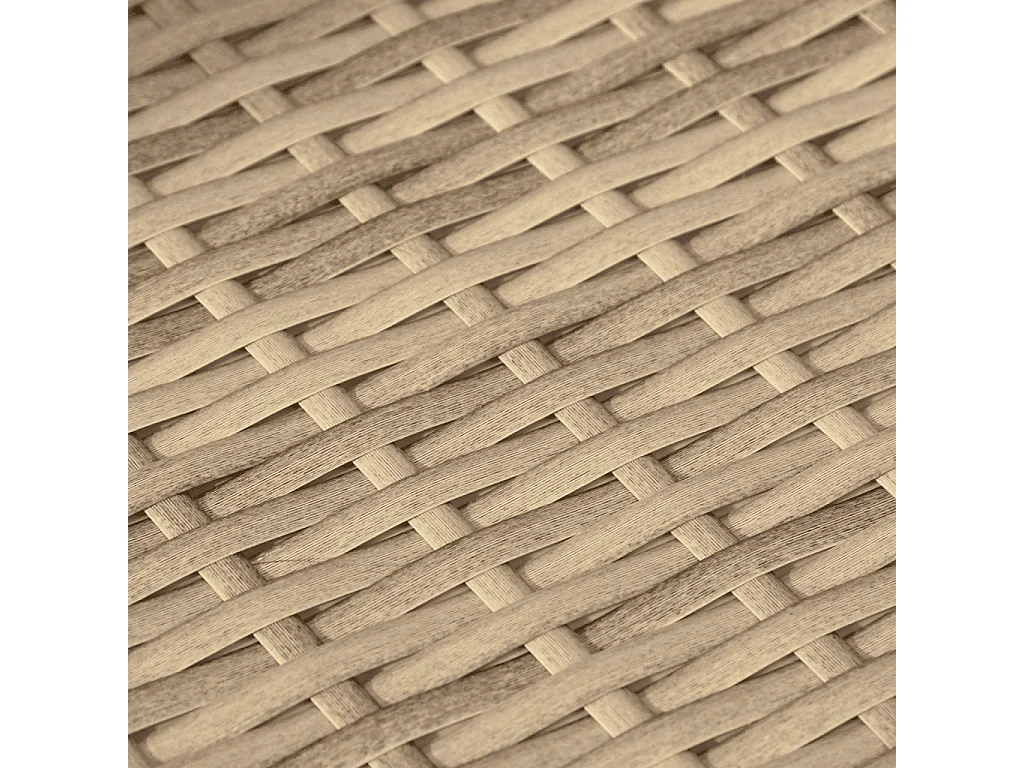 Salon de jardin 11 pcs avec coussins beige résine tressée