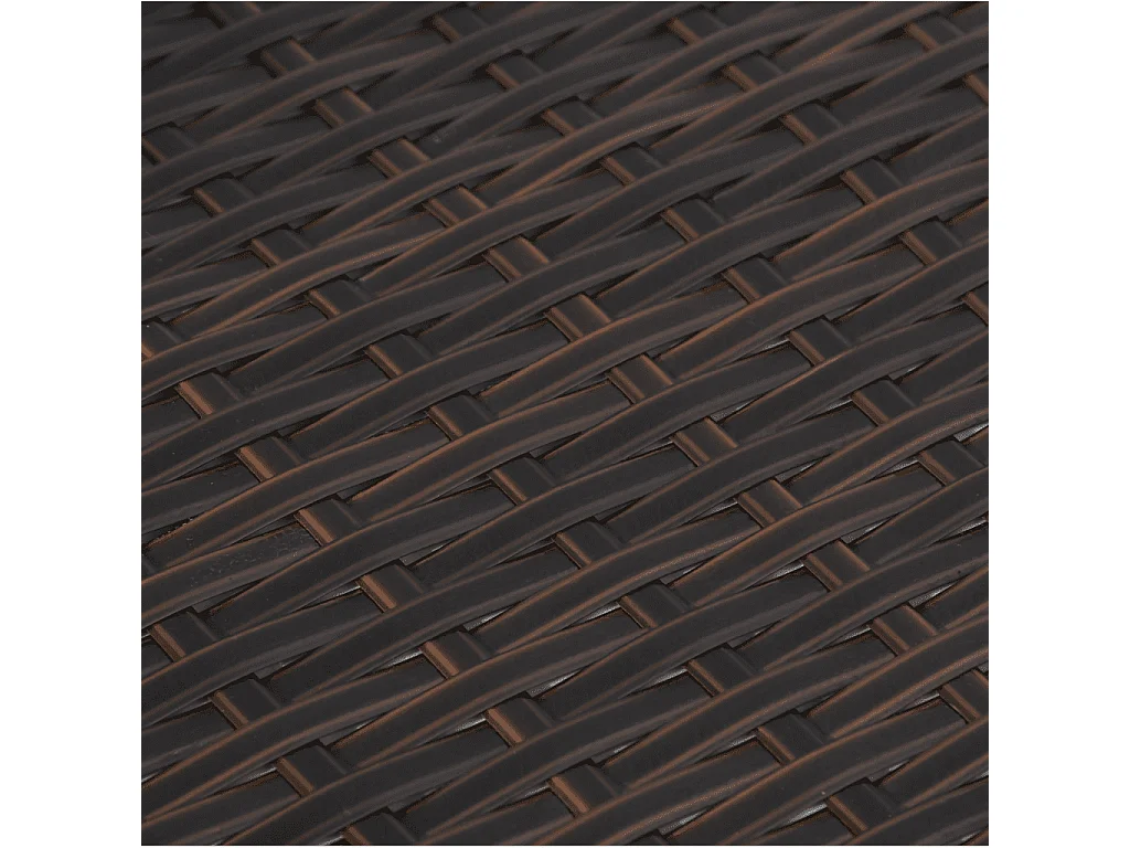 Salon de jardin 10 pcs avec coussins marron résine tressée