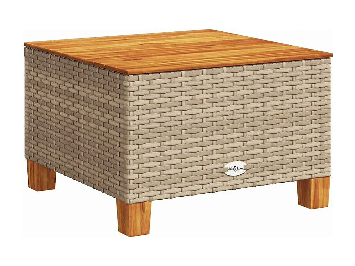 Set Divano da Giardino 8 pz con Cuscini Beige in Polyrattan