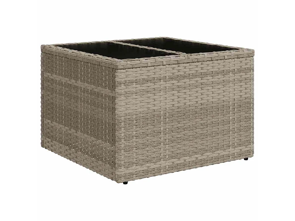 Set Divano da Giardino 8pz con Cuscini Grigio Chiaro Polyrattan