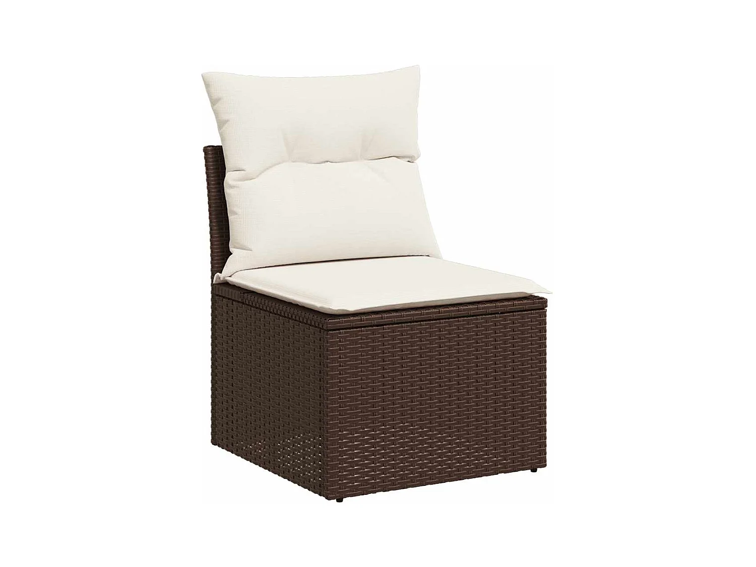 11-tlg. Garten-Sofagarnitur mit Kissen Braun Poly Rattan