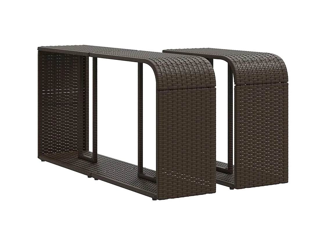 11-tlg. Garten-Sofagarnitur mit Kissen Braun Poly Rattan
