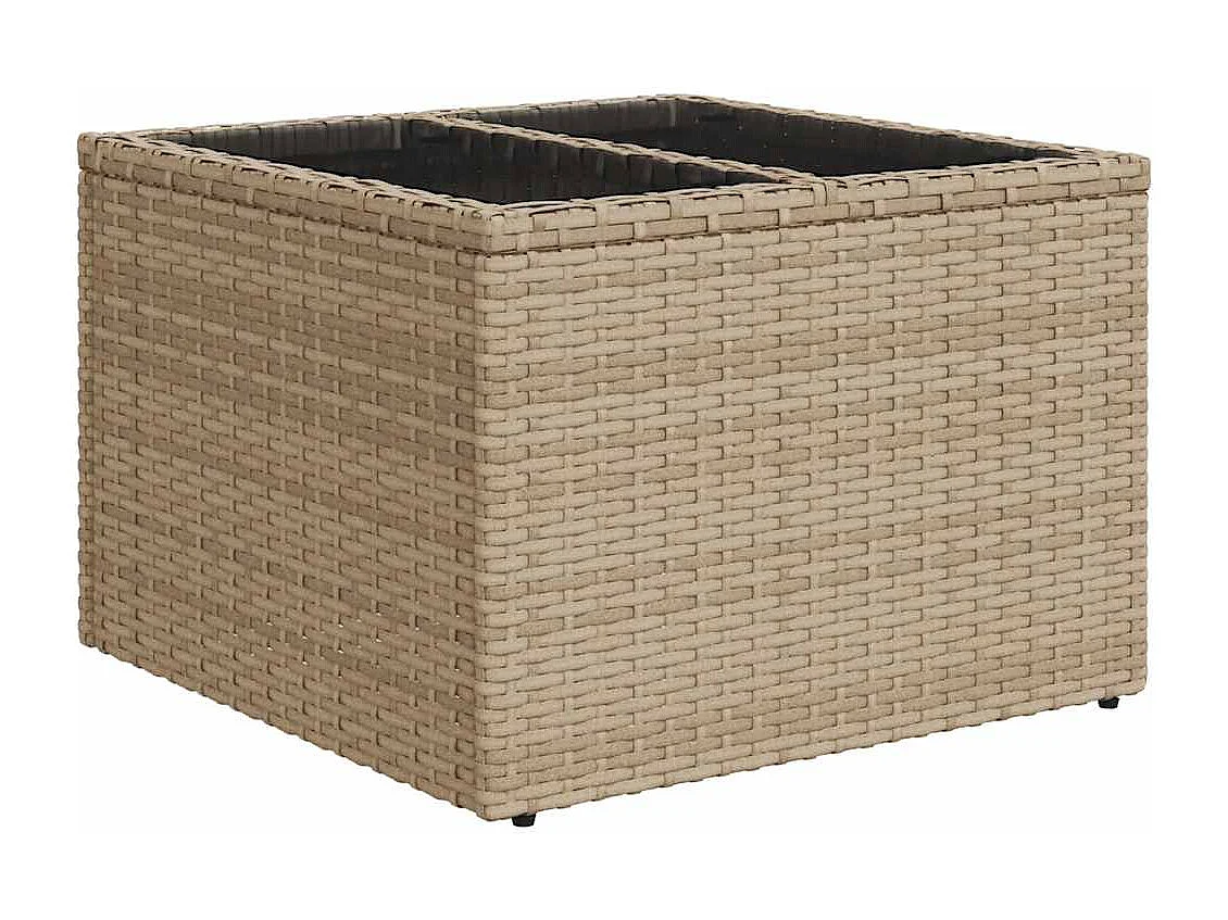 Set de sofás de jardín y cojines 8 piezas ratán sintético beige