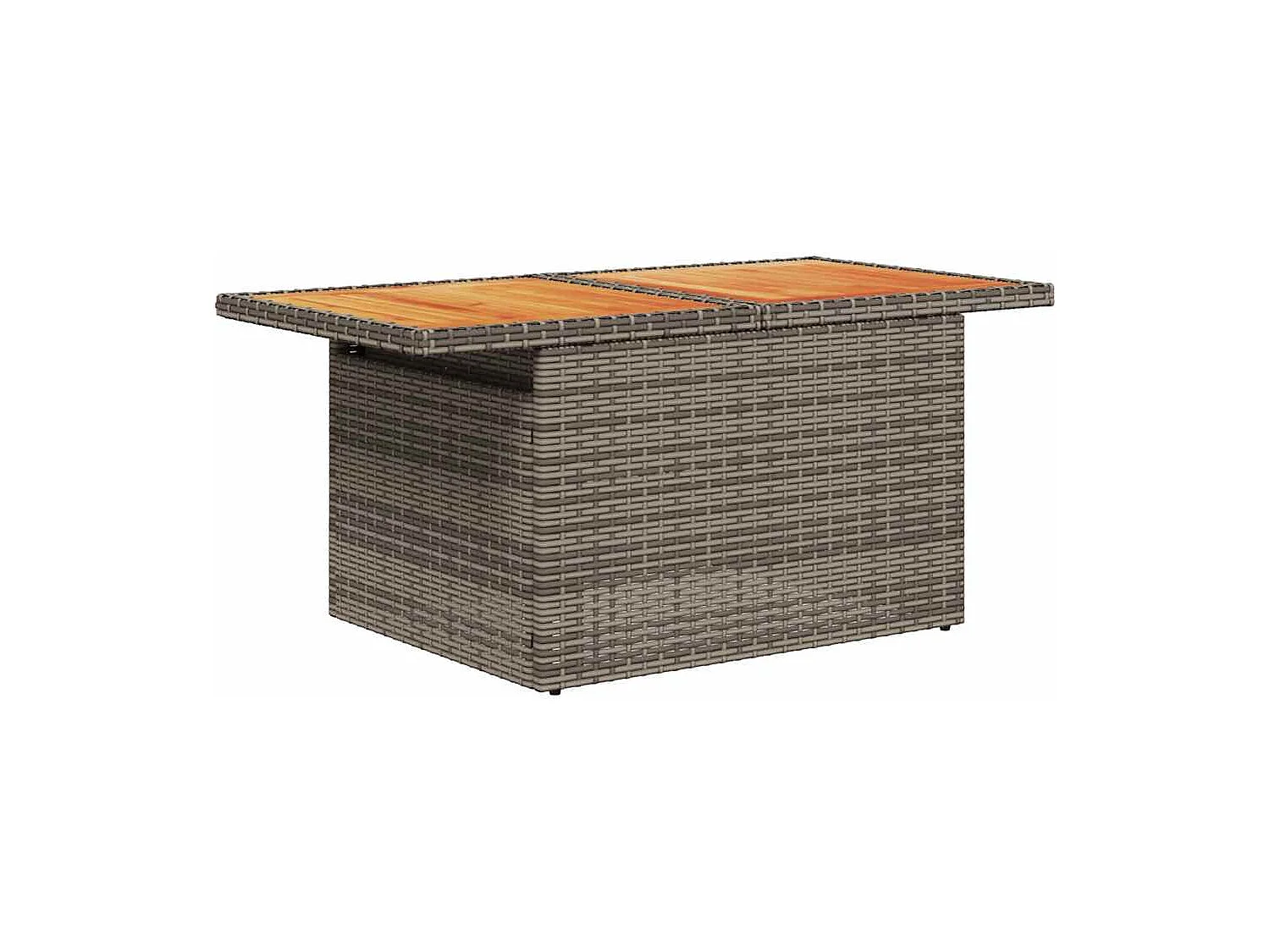 9 pcs conjunto sofás jardim almofadões vime PE/acácia cinzento