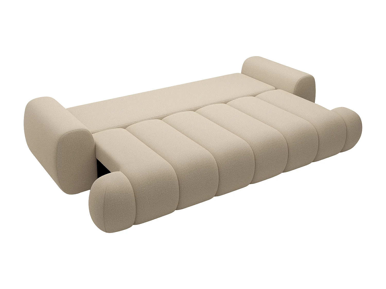 Canapé 4 places convertible en tissu beige FRIDORA
