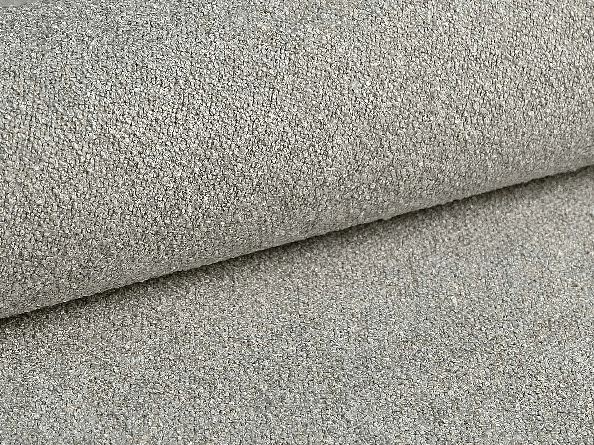 Canapé d'angle droit convertible en tissu gris clair FRIDORA