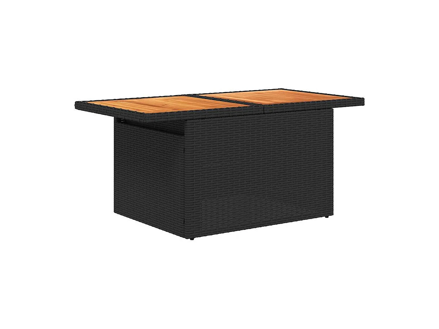 7-tlg. Garten-Sofagarnitur mit Kissen Schwarz Poly Rattan