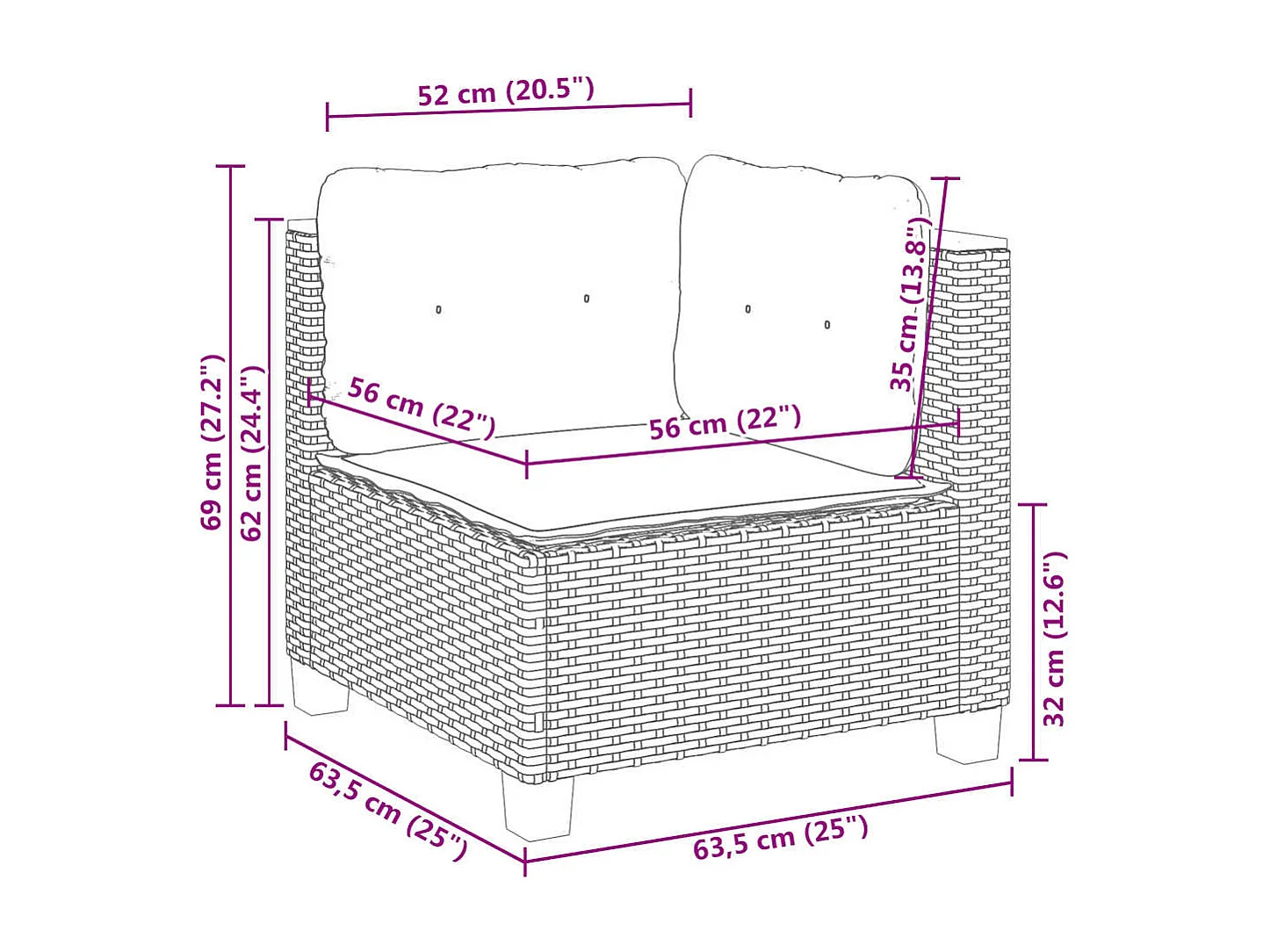Salon de jardin avec coussins 6 pcs beige résine tressée