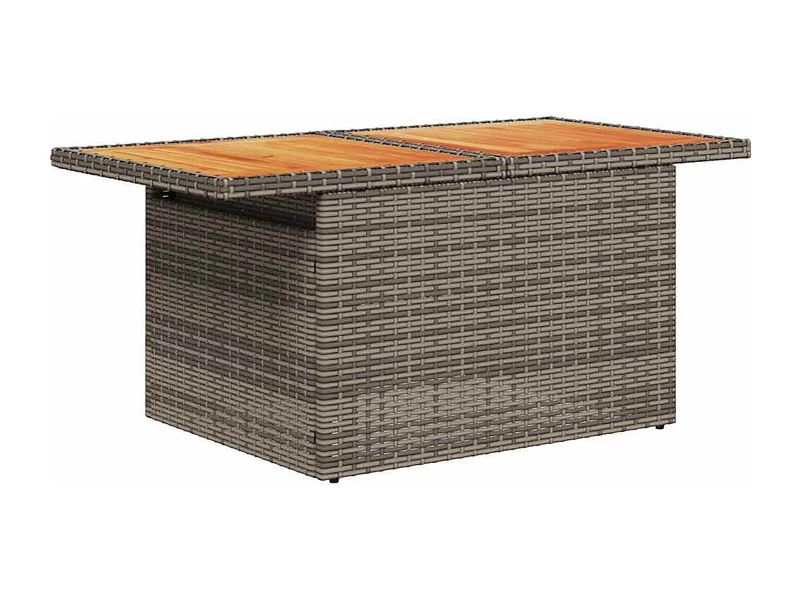 Juego de sofás jardín con cojines 5 pzas ratán sintético gris