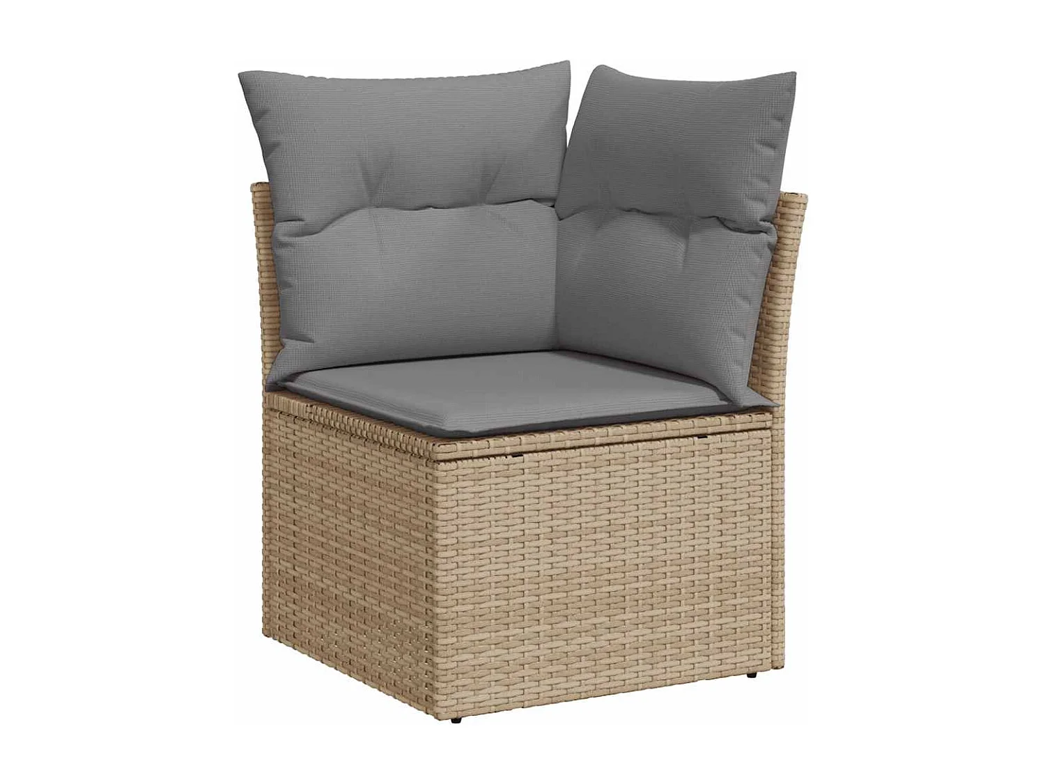 6-tlg. Garten-Sofagarnitur mit Kissen Beige Poly Rattan