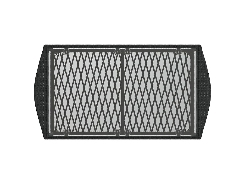 Set Divani da Giardino 4 pz con Cuscini Nero in Polyrattan