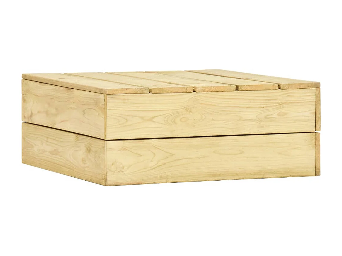 Salon de jardin 3 pcs avec coussins bois de pin imprégné