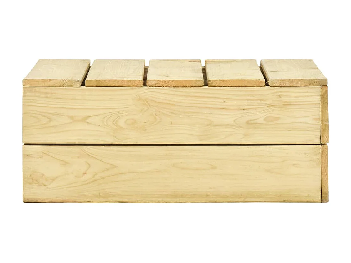 Salon de jardin 3 pcs avec coussins bois de pin imprégné