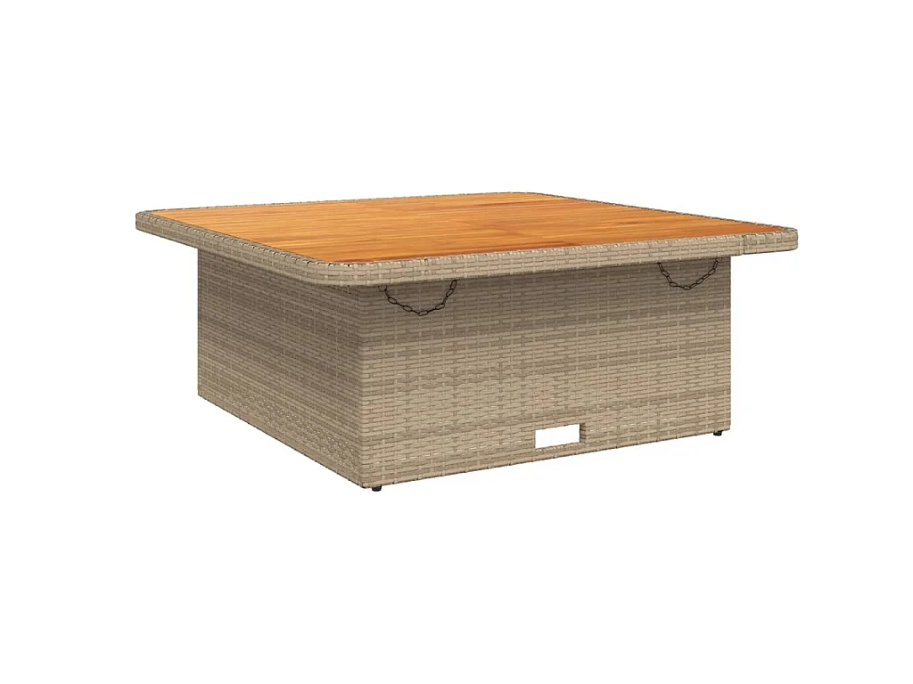 2-tlg. Garten-Sofagarnitur mit Kissen Beige Poly Rattan