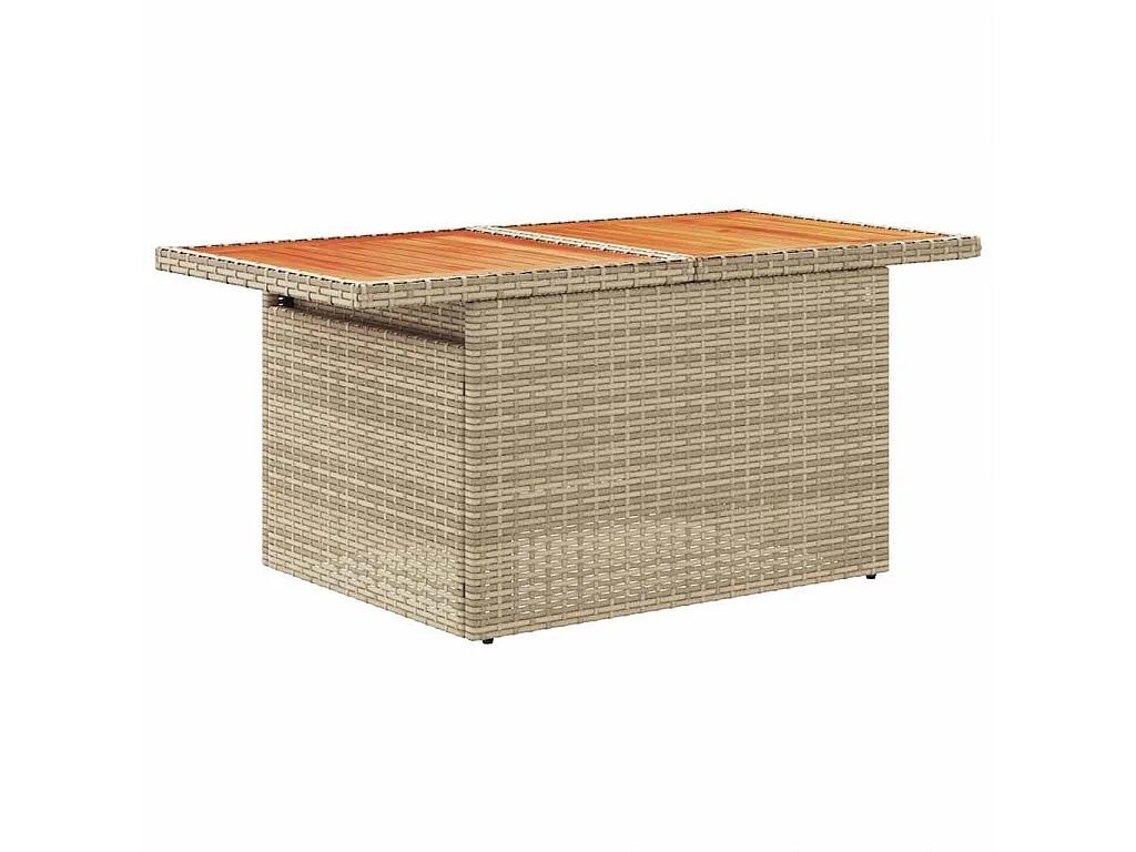 Juego de sofás jardín con cojines 5 pzas ratán sintético beige