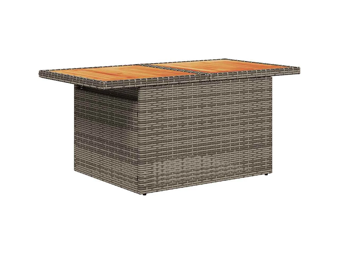 Set Divano da Giardino 6 pz con Cuscini Grigio in Polyrattan