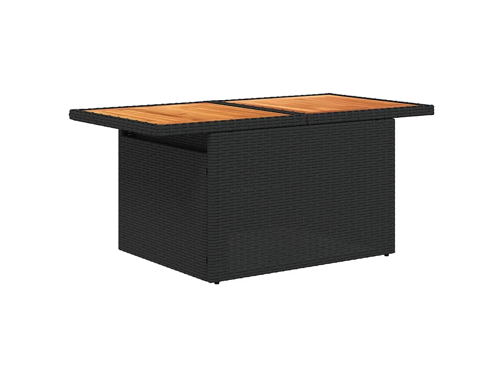 Set Divani da Giardino 5 pz con Cuscini in Polyrattan Nero