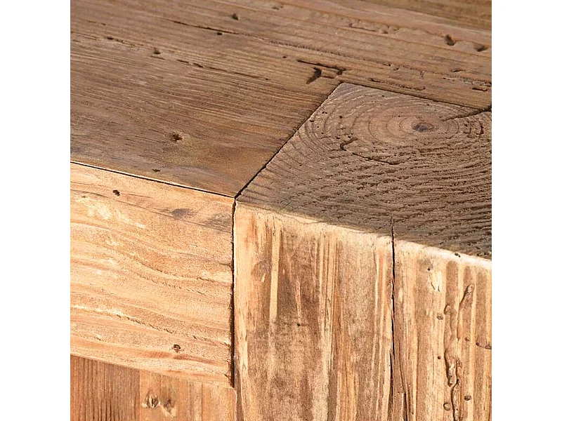 Buffet 168 cm 3 portes 3 tablettes bois de pin massif recyclé - CHALET