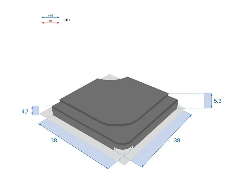 Dalle pour parasol 15 kg béton Stacio coloris argile Hespéride