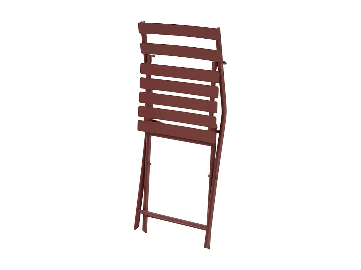Chaise métal pliante Greensboro lie de vin Hespéride