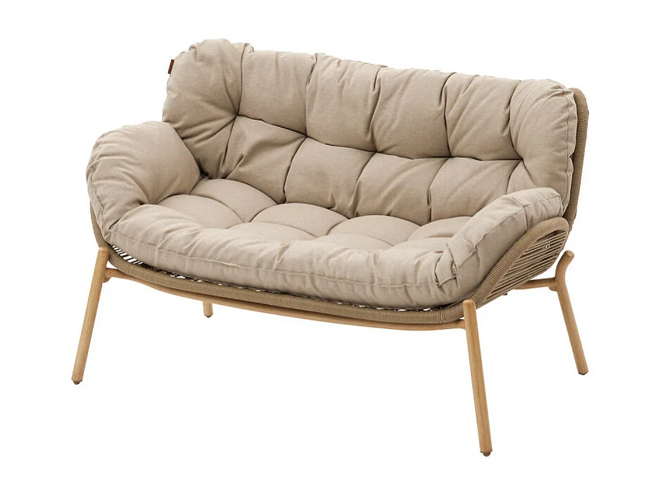 Canapé de jardin 2 places Meloane taupe Hespéride