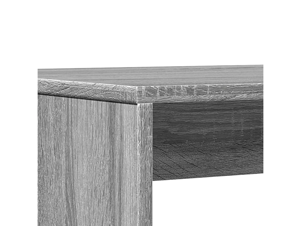 Ensemble table à manger et bancs 3 pcs bois d'ingénierie