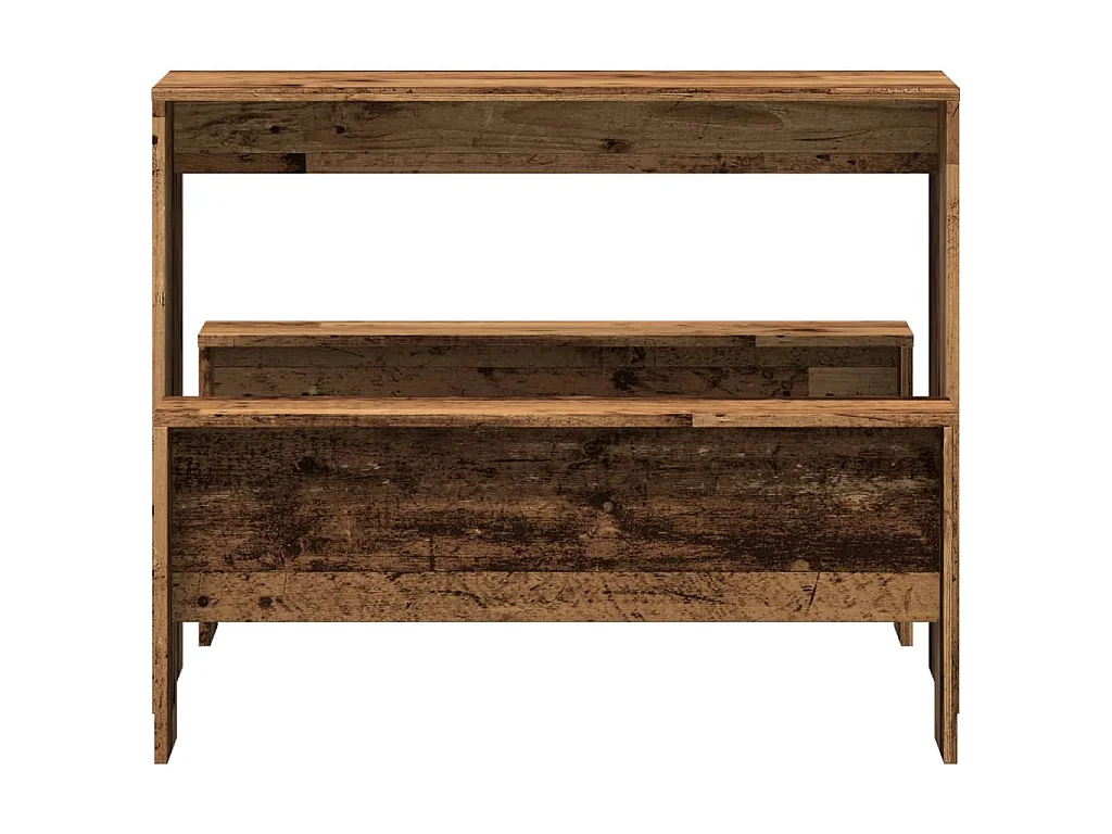 Ensemble table à manger et bancs 3 pcs bois d'ingénierie