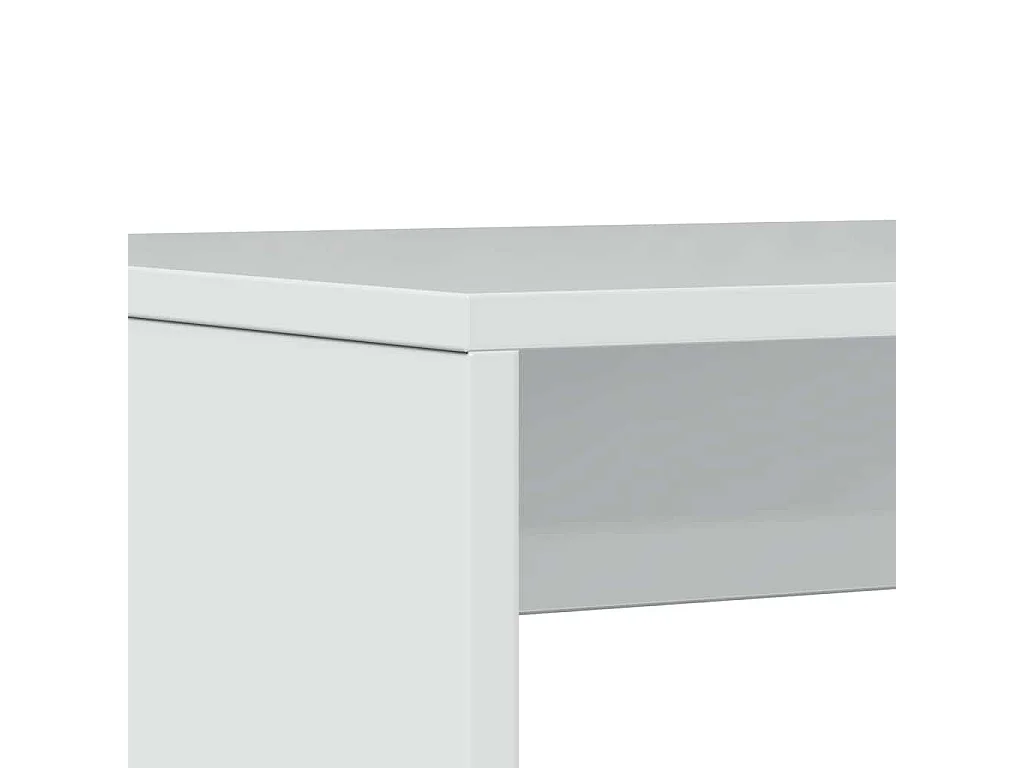 3 pcs conj. mesa jantar e banco deriv. madeira branco brilhante