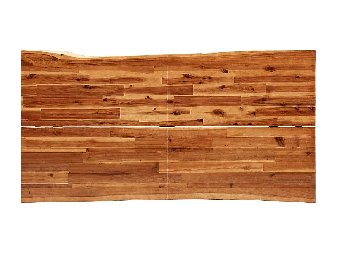 Ensemble à manger 3 pcs avec bord vivant bois massif d'acacia