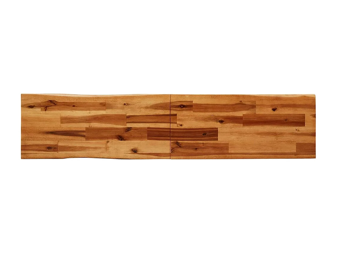 Ensemble à manger 3 pcs avec bord vivant bois massif d'acacia