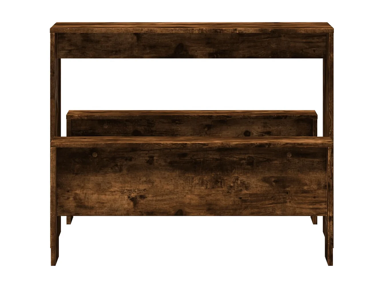 Ensemble table à manger et bancs 3 pcs bois d'ingénierie