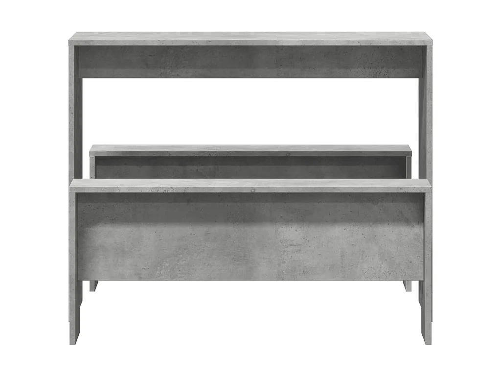 Ensemble table à manger et bancs 3 pcs bois d'ingénierie