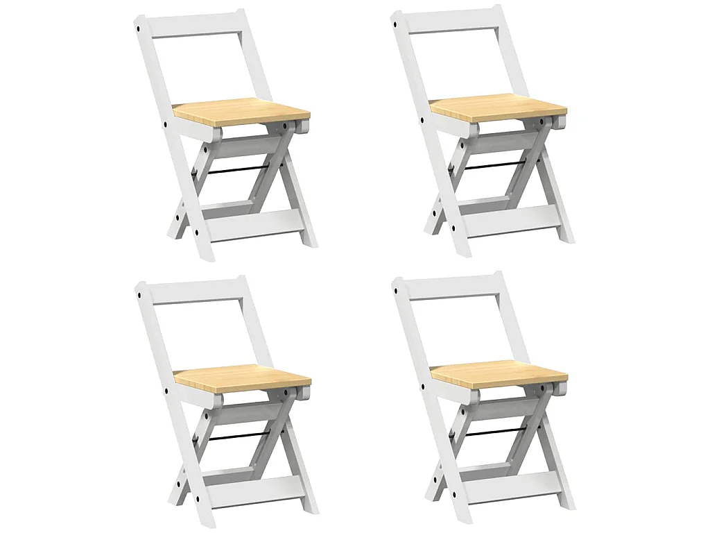 Set comedor plegable mariposa 5 pzas Corona madera pino blanco