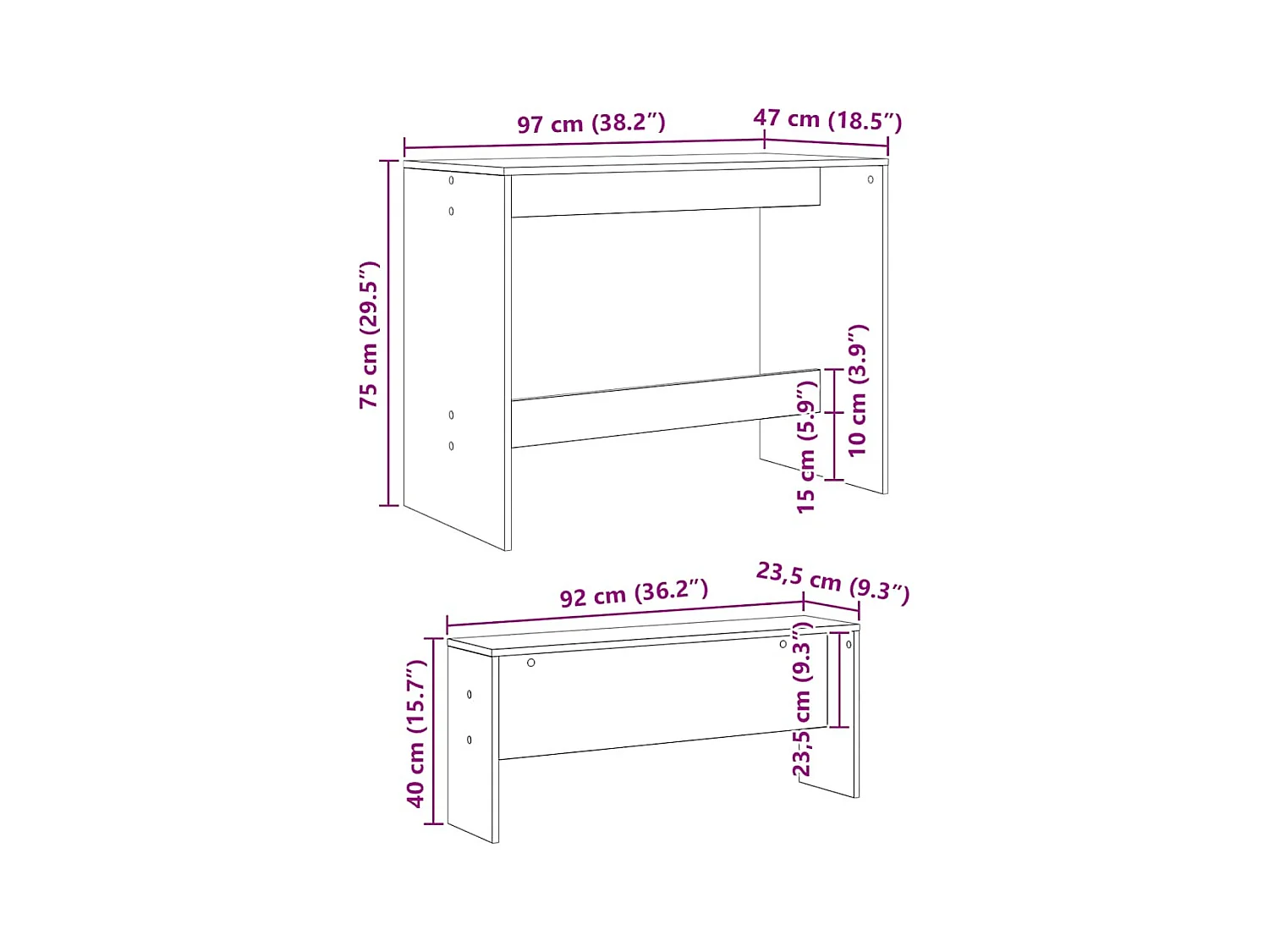 3-tlg. Esstisch und Bank Set Artisan-Eiche Holzwerkstoff