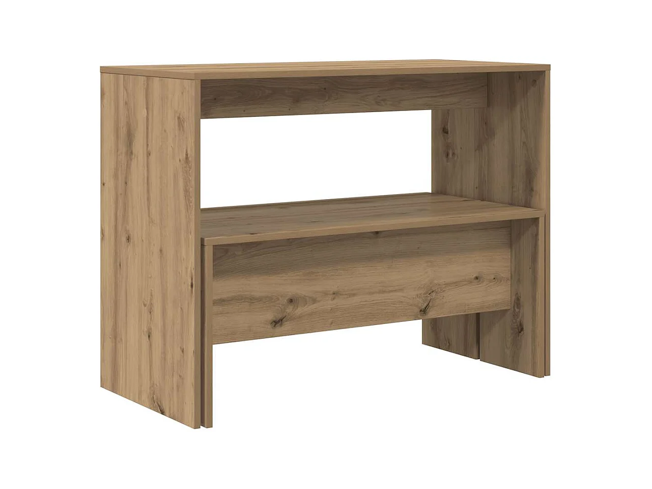 3-tlg. Esstisch und Bank Set Artisan-Eiche Holzwerkstoff