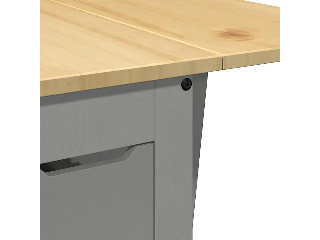 Ensemble à manger papillon 5 pcs Corona pliable gris bois pin