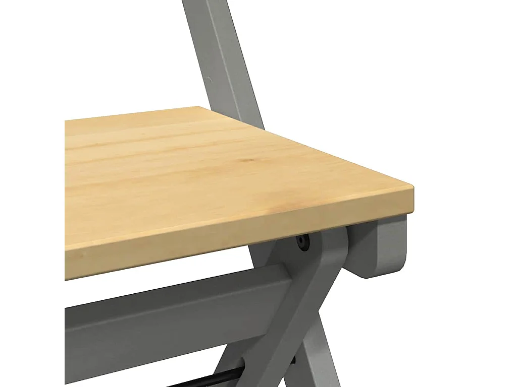 Ensemble à manger papillon 5 pcs Corona pliable gris bois pin