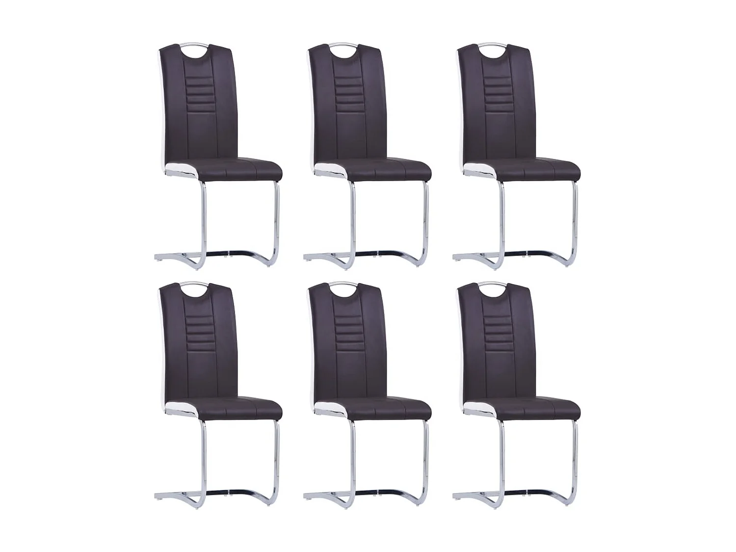 Ensemble de salle à manger 7 pcs Similicuir Marron
