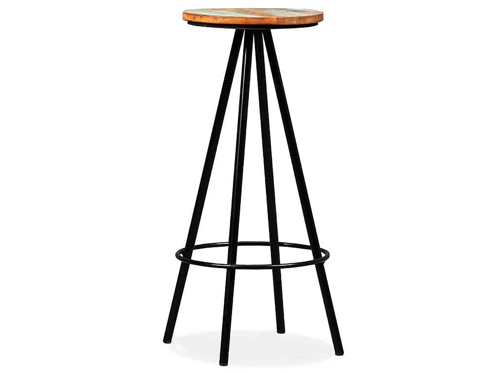 9 pcs conjunto de bar madeiras de acácia e recuperada maciças