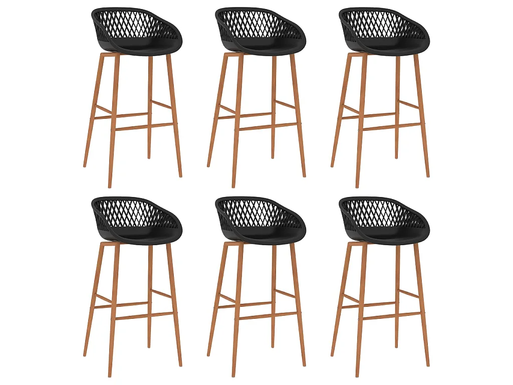 7 pcs conjunto de bar branco e preto