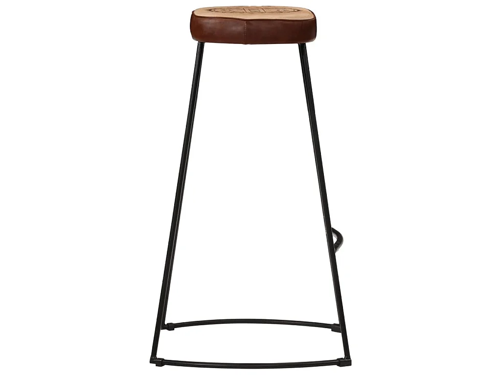 Ensemble de bar 5 pcs bois de manguier brut massif et métal