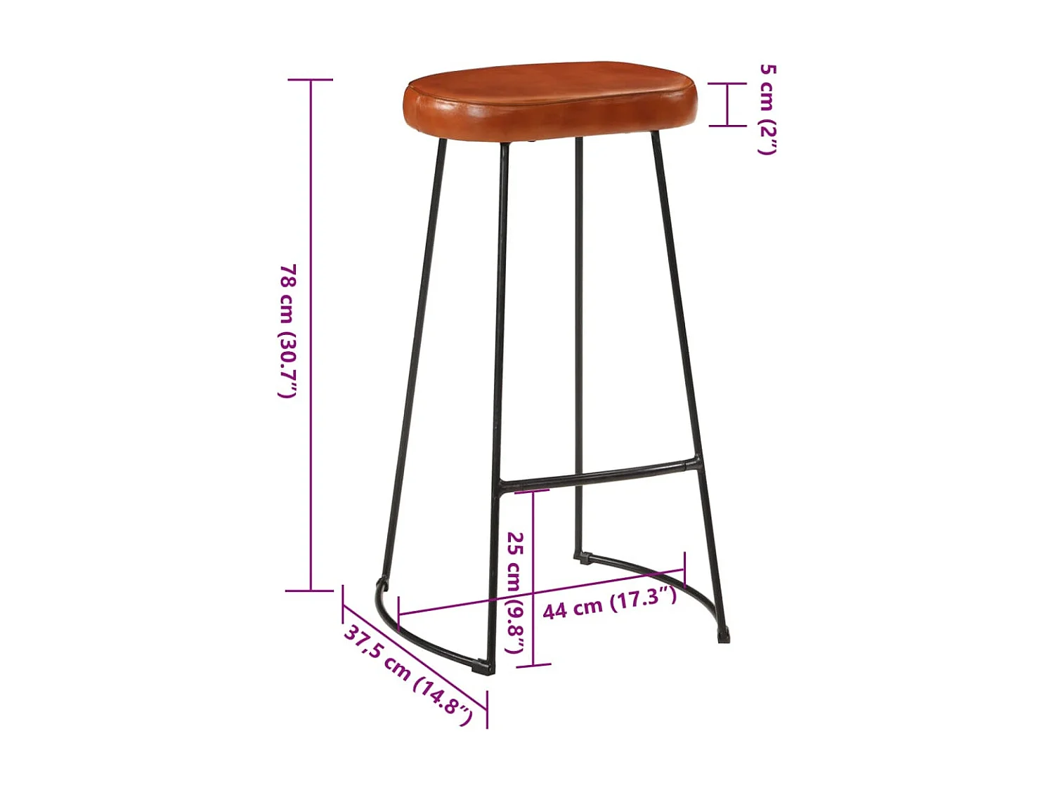 Ensemble de bar 7 pcs bois de manguier brut massif et métal