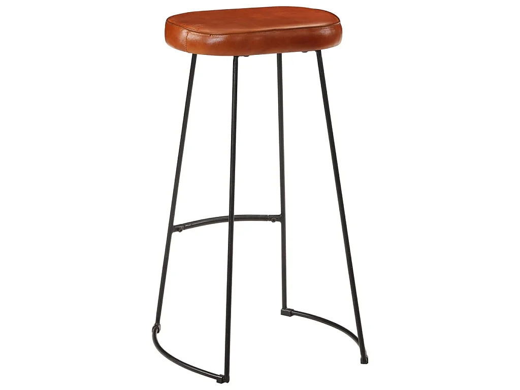 Ensemble de bar 7 pcs bois de manguier brut massif et métal