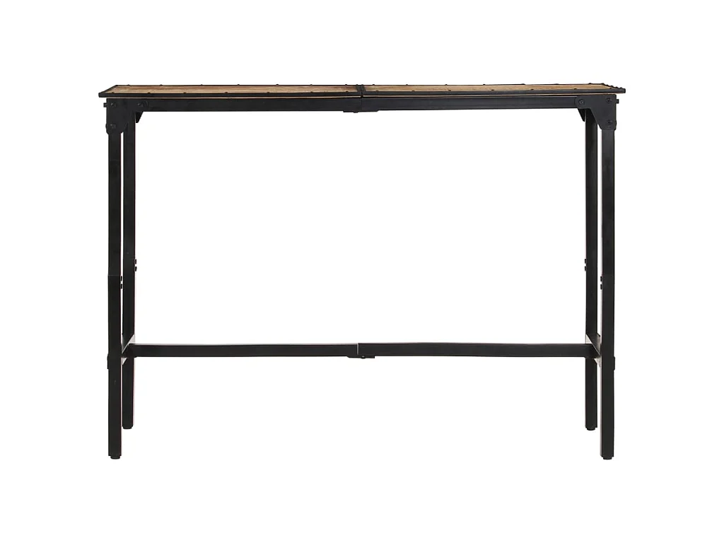 Ensemble de bar 7 pcs bois de manguier brut massif et métal