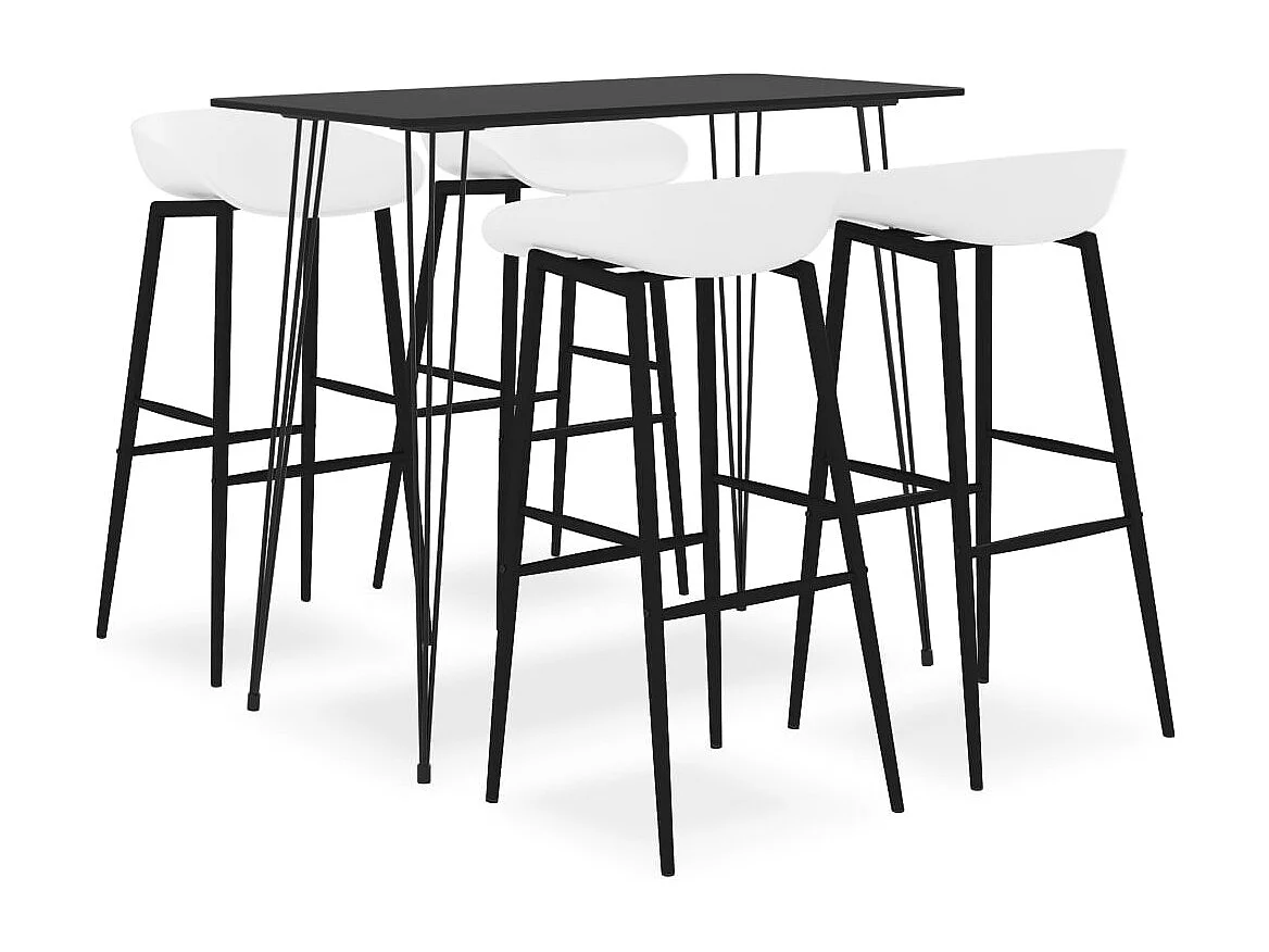 5-tlg. Bar-Set Schwarz und Weiß