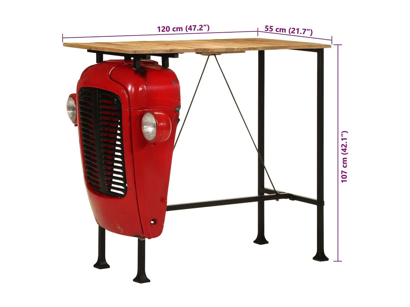 7-delige Barset massief mangohout