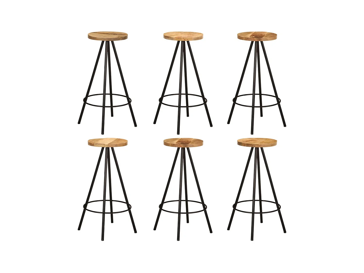 7-delige Barset massief mangohout