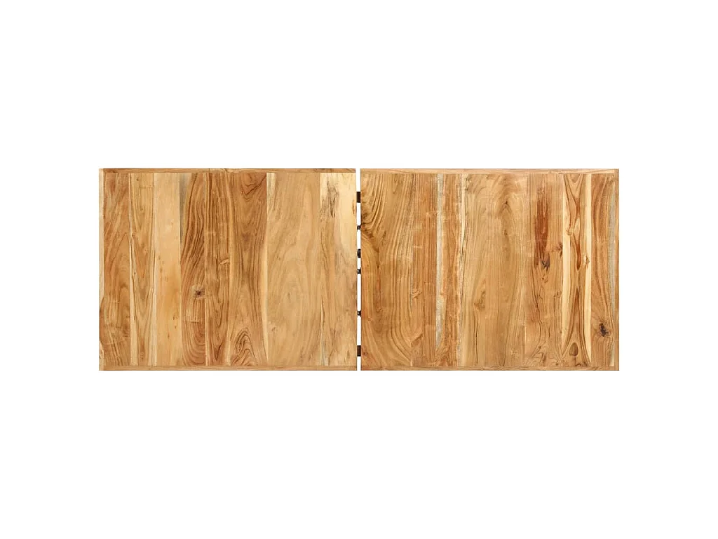 Ensemble de bar 9 pcs Bois d'acacia solide et cuir véritable