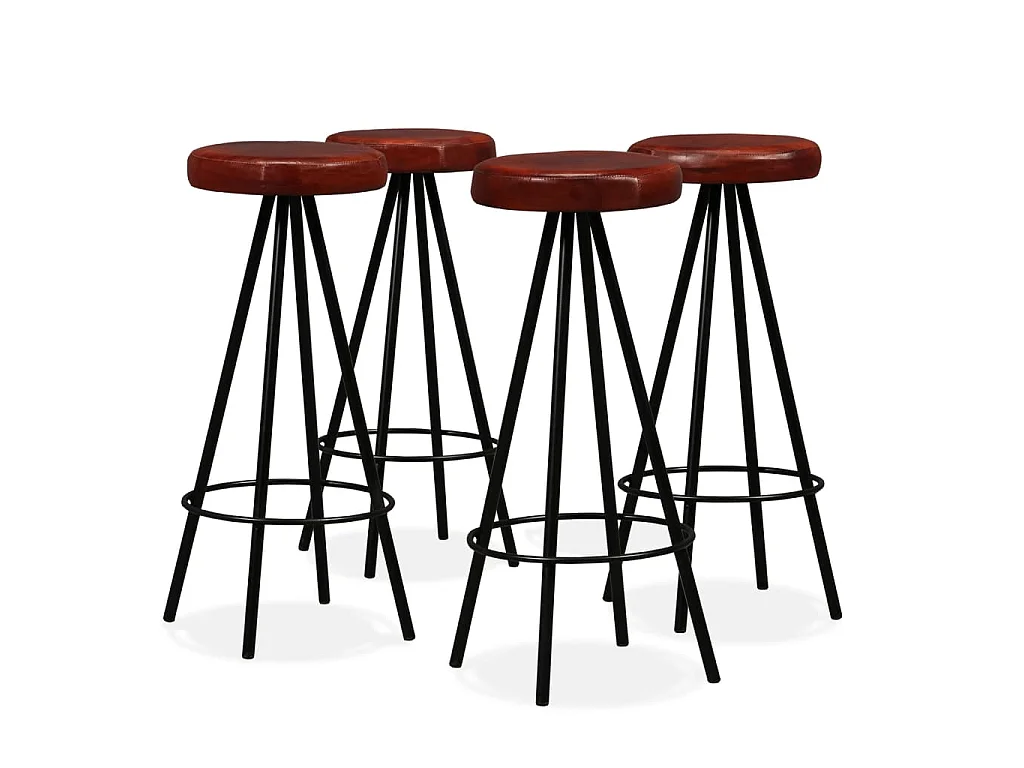 Ensemble de bar 9 pcs Bois d'acacia solide et cuir véritable