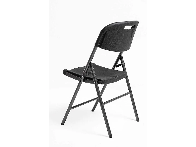 Packs Sillas Plegables - Pack 6 Sillas Plegables de jardín Resin - Negro